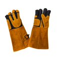 thumbnail image 3 of Guantes para el manejo de animales, manoplas resistentes a mordeduras, guantes para mascotas resistentes al calor para gatos Amarillo negro, 3 of 9