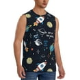 thumbnail image 2 of Kdxio Space for Men's Muscle T-shirt,Sleeveless for Workout Running Athletic Gym Lounge Casual, 2 of 7