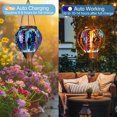 thumbnail image 2 of Butterfly Flower Solar Hot Air Balloon Lantern with Flame, Glass Balloon Lantern Outdoor Waterproof Lights, Hanging Solar Lights for Outside Garden Patio Porch Tree Yard, 2 of 6