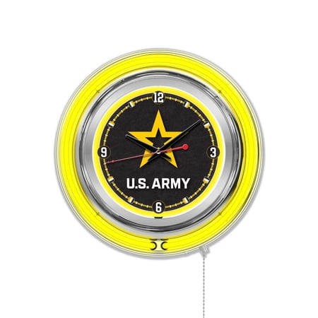 United States Army 15 Double Neon Wall Clock