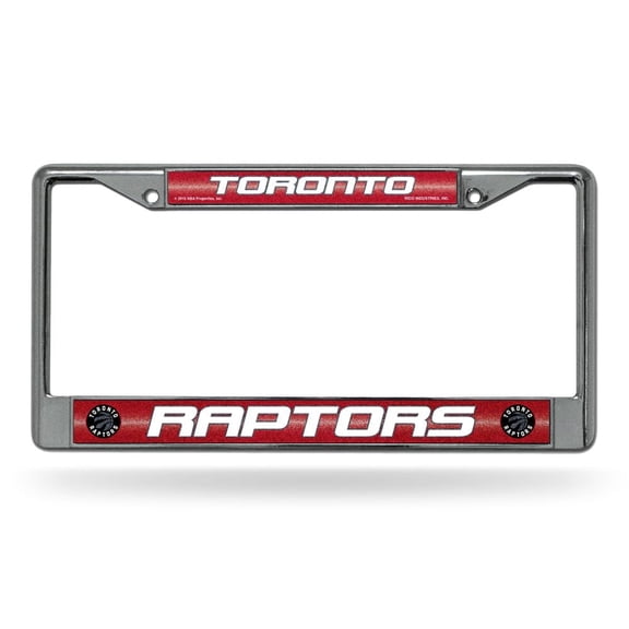 Toronto Basketball Raptors Standard Size Chrome License Plate Frame - It Sparkles!