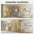thumbnail image 3 of Timate F5 Expandable Wall Mounted Clothes Rack, Heavy Duty Industrial Pipe Closet System with 8 Shelves & 4 Hanger Rods (Fits 10'3"-12'3" Spaces),Gold, 3 of 5