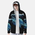 thumbnail image 3 of Pofeuu Ocean Turtle Print Sun Protection Outdoor Lightweight Full Zip UV Cooling Hoodie Long Sleeve Summer Clothing for Outdoor Hiking-Large, 3 of 5