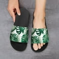 thumbnail image 6 of GZHJMY Stylish Slides for Women Men, Tropical Style Palm Leaves Soft Flexible Slip-on Sandals Slippers, 6 of 7