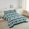 thumbnail image 3 of Western Aztec Comforter Set Boho Striped Bedding Set Twin Southwestern American Quilt Bedding Sets Adults Tribal Mexican Style Bed Duvet Set 1 Pillow Case, 3 of 7