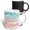 Multicolor, variant on 3drose, Pain Grows Strength Typography - Pastel Strokes Motivational Quote, 11oz Two-tone Green Mug