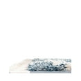 thumbnail image 6 of Unique Loom Hygge Shag Collection Area Rug - Trellis (8' Square Blue/Beige), 6 of 7