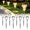 Warm White, variant on PETGLE 8 Pack Solar Garden Lights Outdoor, Green LED Mushroom Solar Pathway Lights Waterproof Dusk to Dawn Solar Lights for Yard Walkway Garden Decor
