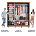 thumbnail image 4 of Ropero Closet Madesa Mônaco 3 Puertas Corredizas con Pies Marrón, 4 of 9