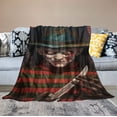 thumbnail image 2 of RUIYC Halloween Horror Movie Blanket Chain Suit,Halloween Throw Blanket Fuzzy Flannel for Couch Sofa or Bed, 2 of 6