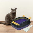 thumbnail image 6 of Bvdfgk Cat Litter Basin Anti Splashing Kitten Potty Toilet Portable Open Top Pet Litter S Violet A, 6 of 9