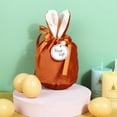 thumbnail image 7 of Opvise Easter Candy Bag Vibrant Color Bunny Ear Design Wear Resistant Non-Fading Smooth to Touch Easter Rabbit Style Candy Chocolate Gift Pouch Festival Supplies Orange, 7 of 7