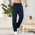 thumbnail image 5 of Dagegui Mens Casual Cargo Pant Loose Fit Outdoor Hiking Pants Drawstring Elastic Waist Joggers with Pockets Navy S, 5 of 9