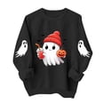 thumbnail image 5 of Enjoytime Halloween Crewneck Sweatshirts Women Ghost Pumpkin Print Long Sleeve Pullover Tops Spooky Season Fashion Casual Sweatshirt, 5 of 5