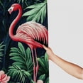 thumbnail image 3 of Patifu Flamingos Jungle Art Deco Shower Curtain with Hooks 36"x72, 3 of 7