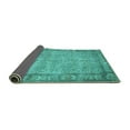 thumbnail image 2 of Ahgly Company Indoor Square Abstract Turquoise Blue Contemporary Area Rugs, 5' Square, 2 of 4