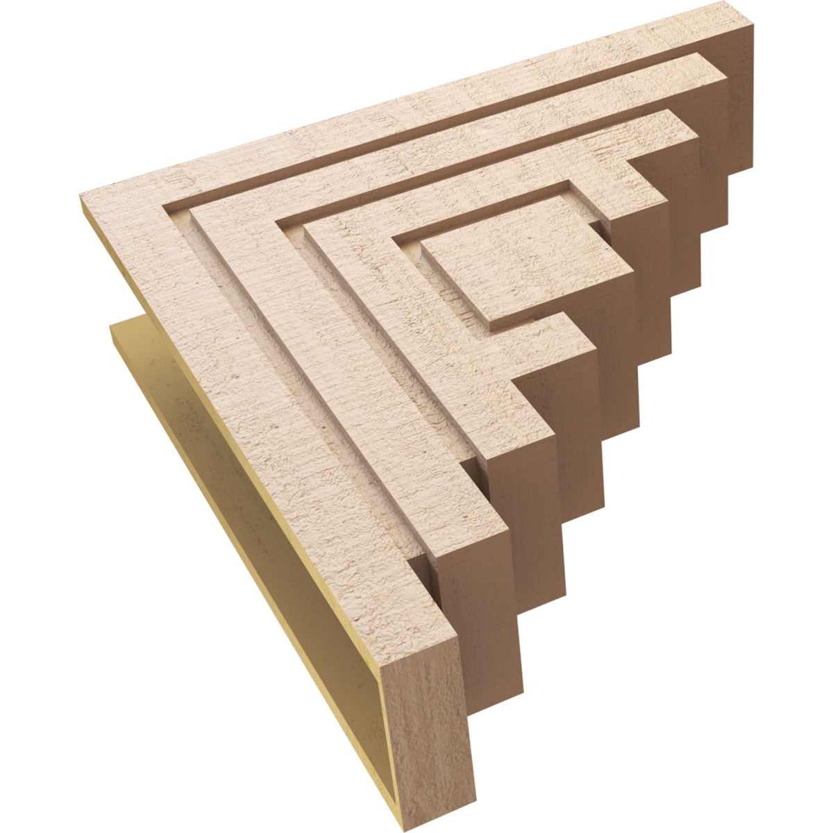 8"W x 32"D x 32"H Thin Landon Rough Cedar Woodgrain TimberThane Corbel, Primed Tan