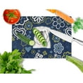thumbnail image 2 of Caroline's Treasures BB5071LCB Blue Flowers White English Bulldog  Glass Cutting Board Large, 12H x 16W, multicolor, 2 of 2