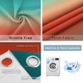thumbnail image 4 of Teal Red Brown Ombre Blackout Curtains for Bedroom/Living Room, Thermal Insulated Kitchen Curtains, Contemporary Gradient Abstract Grommet Darkening Window Treatment Drapes 52"x63"x2, 4 of 8