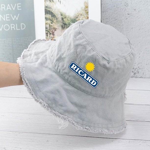 New Ricard Raw Edge Bucket Hats Unisex Cotton Outdoor Summer Autumn Fisherman Adult Fishing Hat