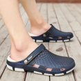 thumbnail image 4 of XIHAHA Zapatillas de verano para hombre, chanclas de playa transpirables con agujeros, Sandalias planas sin cordones informales Unisex, Zapatos para hombre talla 45, 4 of 5
