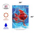 thumbnail image 2 of Toland Home Garden Watercolor Red Goldfish Pond Fish Flag Double Sided 28x40 Inch, 2 of 5