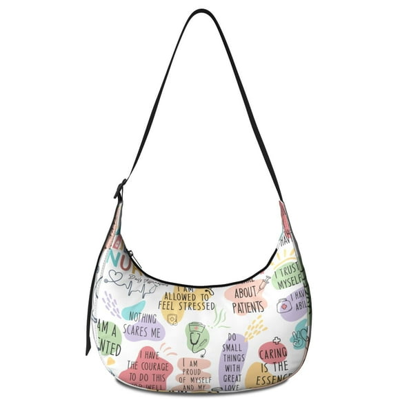 Cute Nurse Crossbody Bag Adjustable Strap Lightweight Nylon Nursing Saving Lives Every Day Nurse Life Funny Small Purse for Women Travel Everyday Use