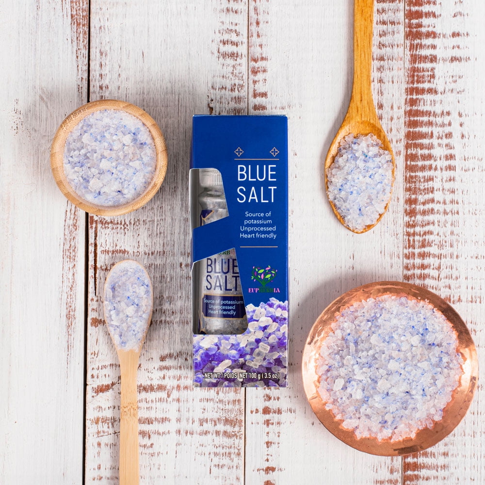 Eupherbia Blue Salt, Coarse, Rare Mineral Salt, High Potassium