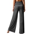 thumbnail image 6 of Coral Fold Over Yoga Pants 2026 Wide Leg Loose Fit Lounge Pant with Ruched Waist Stretchy Baggy Sports Leggings Dark Gray XL, 6 of 8