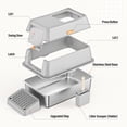 thumbnail image 2 of Stainless Steel Cat Litter Box with Scoop, Metal Litter Box High Sided, Cat Litter Box Enclosure, XL Extra Large High-Sided Litter Boxs (Anti-Urine Leakage, Include Scoop) (Grey), 2 of 7