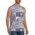 thumbnail image 2 of Balery Lavender Flowers Men's Sleeveless Muscle Shirts Workout Tank Top, Moisture Wicking, Odor Protection-, 2 of 8