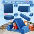 thumbnail image 3 of Modular Kids Play Couch Convertible Toddler Building Fort Sofa and Cushion Child DIY Floor Sofa for Sleeping Playroom Bedroom for Boys and Girls, 3 of 4