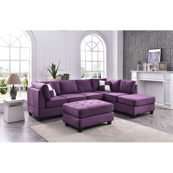 Miekor Furniture Malone G637B-SC Sectional, PURPLE 0439