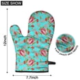 thumbnail image 6 of Pioneer Flower Floral Print Pattern Oven Mitt 2-Pack Set, Heat Resistant Kitchen Gloves, 7.7" X 12", 6 of 6