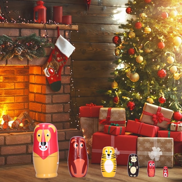 Muñeca de apilamiento de anidacia, muñecas rusas de anidación múltiples apilando muñecas anidadas establecidas exquisitas para navidad para halloween para el hogar para el