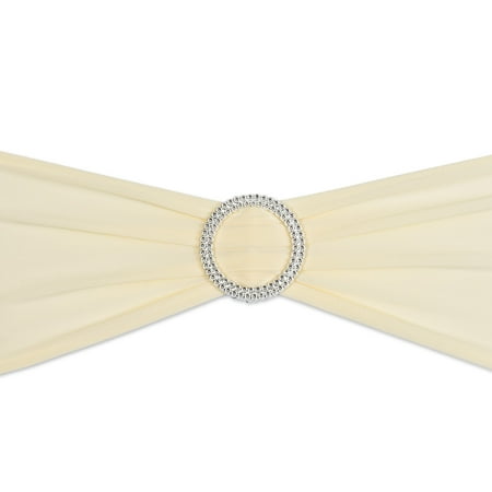 

Stretch Chair Sash Ivory with Round Buckle 5/pack