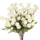 thumbnail image 1 of Uxcell 12 Paquete de Flores de Bola de Crisantemo Artificial de 20.08 pulgadas 5 cabezas Ramo de Crisantemo de Seda Blanco, 1 of 6