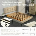 thumbnail image 4 of TrumanPick Full Platform Bed Frame with Adjustable Headboard for Adult, Beige, Easy Assembly, 4 of 9