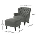thumbnail image 3 of Fauteuil Club en Tissu Torrin, Gris, 3 of 9