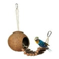 thumbnail image 2 of Colgante de pájaro casa jaula juguete para mascotas pájaro fibra de anidación de aves Yuyangstore choza de nido de pájaro de coco, 2 of 8