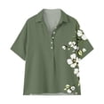 thumbnail image 5 of Zulora Women's Short Sleeve Hawaiian Shirt Casual Floral Button Down Vacation Tops, 5 of 8