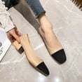thumbnail image 2 of Chaussures à Talon Moyen Colorblock pour Femmes, Nouveau Style Printanier, Bout Carré, Talon Haut, 2 of 6