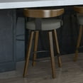 thumbnail image 5 of Amisco Cohen 30 In. Swivel Bar Stool - Charcoal Grey Polyester / Brown Wood, 5 of 10