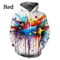thumbnail image 1 of Mode Sweat à Capuche Éclaboussures Colorées Impression 3D Graphique Tendance Ciel Étoilé Couple Pull, 1 of 5