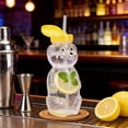 thumbnail image 3 of Vasos Con Pajita De Oso, 4 Unidades De 230 Ml, Vasos Reutilizables A Prueba De Fugas Con Pajitas De Silicona Y Tapa Abatible, Material PE PP De Grado Alimenticio Para Niños, 3 of 7
