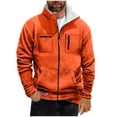 thumbnail image 3 of Ceisia Warm Windproof Men's Loose Fit Stand-Collar Fleece Jacket with Multi-Pockets Gift, 3 of 4