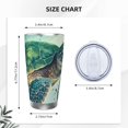 thumbnail image 4 of Uemuo Watercolor Turtle1 Print Travel Coffee Mug ,20oz Double-walled Car Cup ,Stainless Steel Insulated Tumbler Leak-proof Travel Cup Reusable Straw Car Cup-Straw Three-piece Set, 4 of 8