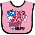thumbnail image 3 of Inktastic Home of the Free Because My Daddy is Brave Boys or Girls Baby Bib, 3 of 4