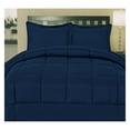 thumbnail image 7 of 5 Piece Comforter Set Bag Solid Color All Season Soft Down Alternative Blanket & Luxurious Microfiber Bed Sheets, Navy,, 7 of 7