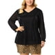 thumbnail image 1 of BluTop Lentejuelas Metálico Cuello En V PurpuriBrillante FiesPaMujer Negro 3XL, 1 of 6